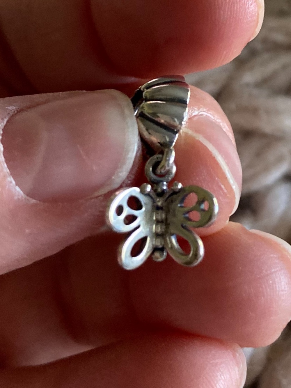 Pandora Silver Best Friends Butterfly Dangle Charm Pair - Picture 3 of 4